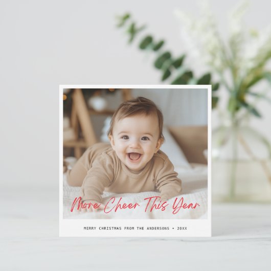 Mehr noch in diesem Jahr Baby Fun Weihnachten Foto (Stehend Vorderseite)