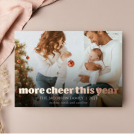 Mehr noch in diesem Jahr Rose Gold Foil Tour Card Folien Feiertagskarte