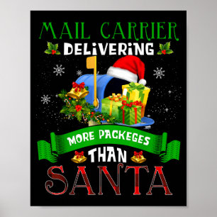 Mehr Pakete als der Weihnachtsmann lustiger Stal W Poster