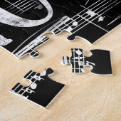 Mehr Piano Chalkboard - Schwarz-weiße Musik Puzzle (Seite)