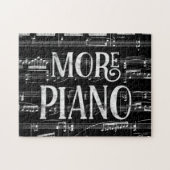 Mehr Piano Chalkboard - Schwarz-weiße Musik Puzzle (Horizontal)