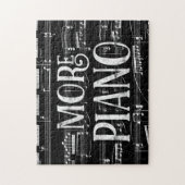 Mehr Piano Chalkboard - Schwarz-weiße Musik Puzzle (Vertikal)