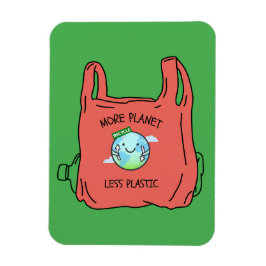 Mehr Planet weniger Plastik-Erde-Tag Magnet