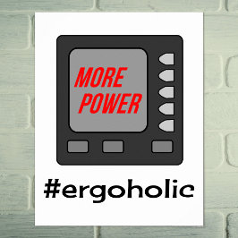 Mehr Power lustige Ruder motivierend Poster