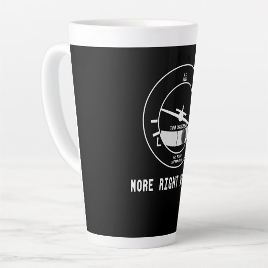 Mehr Rechte Rudder CFI Fluglehrer Pilotengeschenk Milchtasse (Linke Ecke)