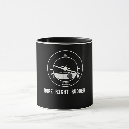 Mehr Rechte Rudder CFI Fluglehrer Pilotengeschenk Tasse (Zentrum)