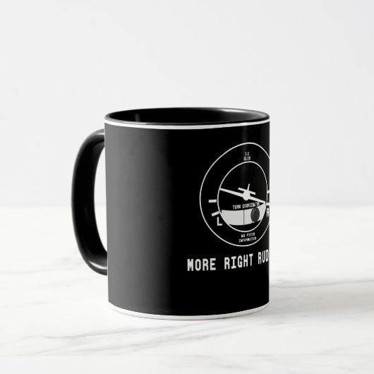 Mehr Rechte Rudder CFI Fluglehrer Pilotengeschenk Tasse (Vorderseite Links)