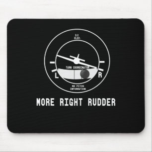 Mehr rechts Rudder CFI Flight Instructor Pilot Ges Mousepad