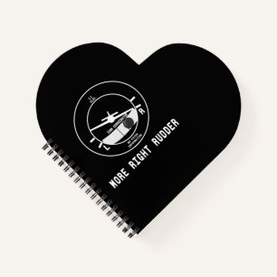 Mehr rechts Rudder CFI Flight Instructor Pilot Ges Notizblock