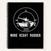 Mehr rechts Rudder CFI Flight Instructor Pilot Ges Notizblock (Vorderseite)
