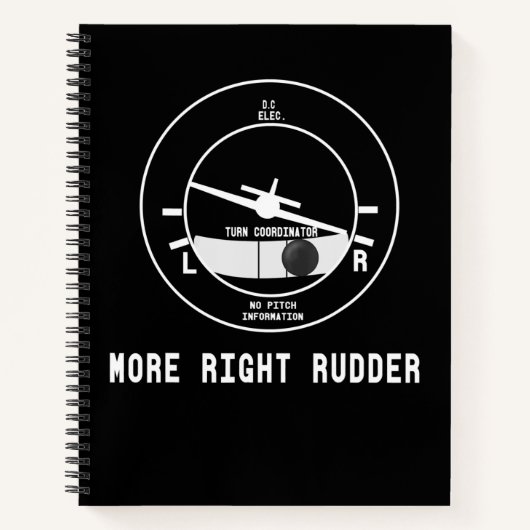 Mehr rechts Rudder CFI Flight Instructor Pilot Ges Notizblock (Vorderseite)