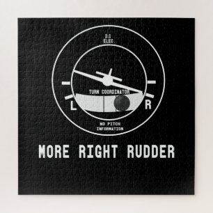 Mehr rechts Rudder CFI Flight Instructor Pilot Ges Puzzle