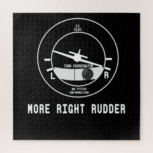Mehr rechts Rudder CFI Flight Instructor Pilot Ges Puzzle (Vertikal)