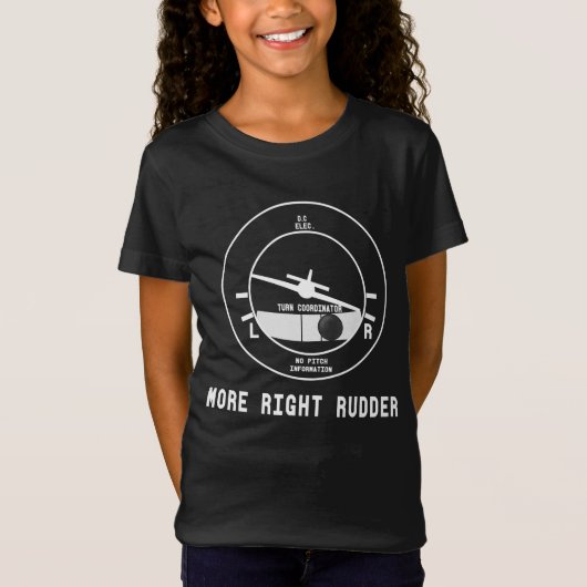 Mehr rechts Rudder CFI Flight Instructor Pilot Ges T-Shirt (Vorderseite)