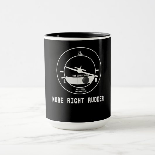 Mehr rechts Rudder CFI Flight Instructor Pilot Ges Tasse (Zentrum)