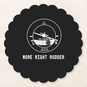 Mehr rechts Rudder CFI Flight Instructor Pilot Ges Untersetzer