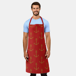 Mehr Rot und Navy Nautical Serie Design 15 Schürze