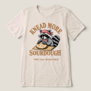 Mehr Sauerteig kneten Shirt, Lustiger Waschbär Bäc Tri-Blend Shirt