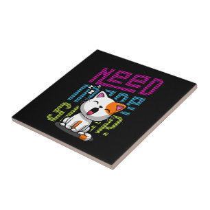 Mehr Schlaf brauchen   Funny Cat niedlicher Ausspr Fliese