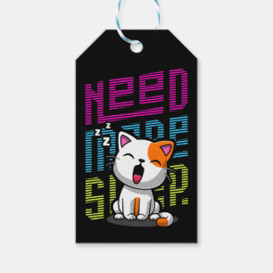 Mehr Schlaf brauchen   Funny Cat niedlicher Ausspr Geschenkanhänger