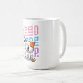 Mehr Schlaf brauchen | Funny Cat niedlicher Ausspr Kaffeetasse (VorderseiteRechts)