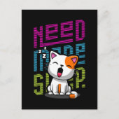 Mehr Schlaf brauchen | Funny Cat niedlicher Ausspr Postkarte (Vorderseite)