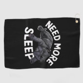 Mehr Schlaf-Bulldog-Spaß für Hundefreunde Golfhandtuch (Horizontal)