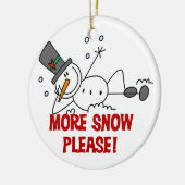 Mehr Schnee Bitte Feiertage Ornament (Links)