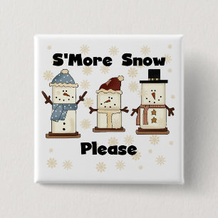 Mehr Schnee bitte Hemden und Geschenke Button