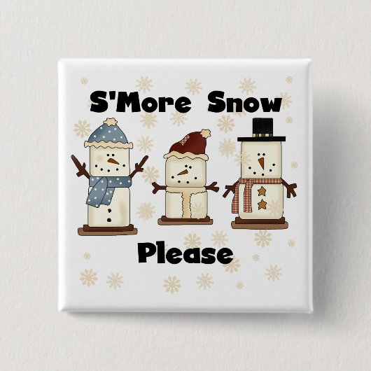 Mehr Schnee bitte Hemden und Geschenke Button (Vorderseite)