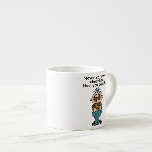 Mehr Schokolade-Spaß Espressotasse (Vorderseite Rechts)