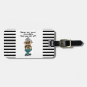 Mehr Schokolade-Spaß Gepäckanhänger (Vorderseite horizontal)