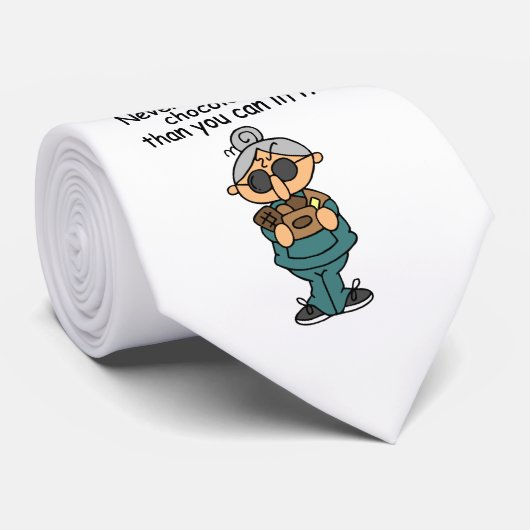 Mehr Schokolade-Spaß Krawatte (Gerollt)