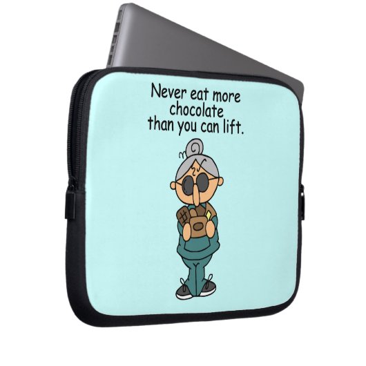 Mehr Schokolade-Spaß Laptopschutzhülle (Vorne Rechts)