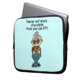 Mehr Schokolade-Spaß Laptopschutzhülle (Vorderseite Links)