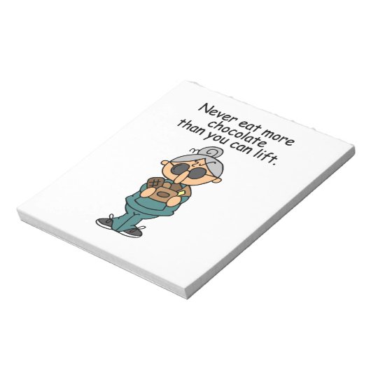 Mehr Schokolade-Spaß Notizblock (Rotiert)