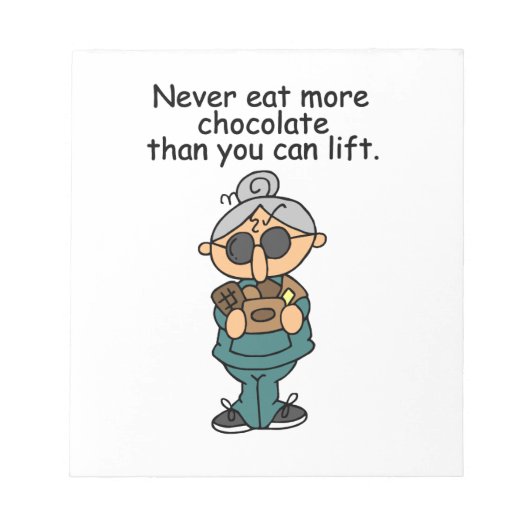 Mehr Schokolade-Spaß Notizblock (Vorderseite)