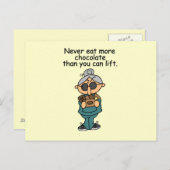 Mehr Schokolade-Spaß Postkarte (Vorne/Hinten)