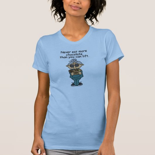 Mehr Schokolade-Spaß T-Shirt (Vorderseite)
