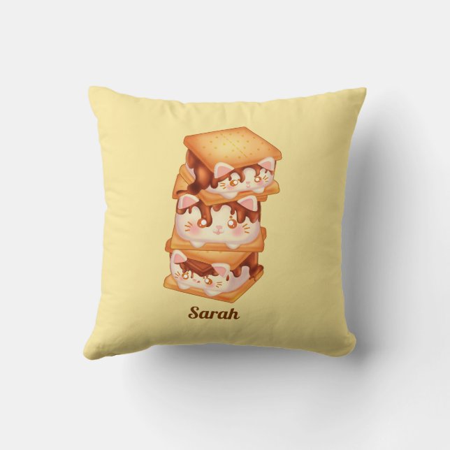 Mehr Schokoladenkatzen Kissen (Rückseite)