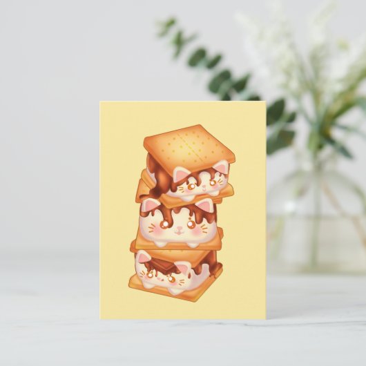 Mehr Schokoladenkatzen Postkarte (Stehend Vorderseite)