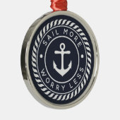 Mehr segeln, weniger Sorgen | Schifffahrt Ornament Aus Metall (Rechts)