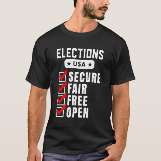 Mehr Sicherheit für freie und offene Wahlen T-Shirt (Vorderseite)
