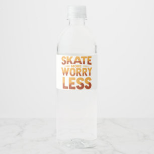 Mehr Skate, weniger Retro-Skateboarding-Angebot Wasserflaschenetikett