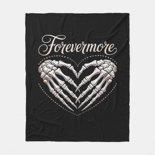 Mehr Skeleton Hands Herz-Gotik Halloween Fleecedecke (Vorderseite)
