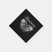 Mehr Skeleton Hands Herz-Gotik Halloween Serviette (Ecke)
