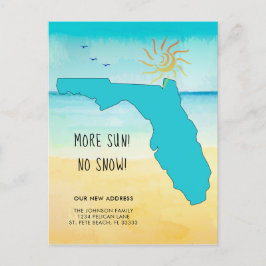 Mehr Sonne! Kein Schnee! Nach Florida überführt Ankündigungspostkarte
