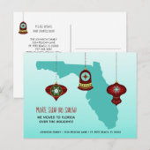 Mehr Sonne ohne Schnee Florida Karte Weihnachtswan (Vorne/Hinten)