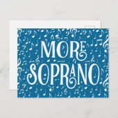 Mehr Soprano - Blue White Singer Postkarte (Vorne/Hinten)