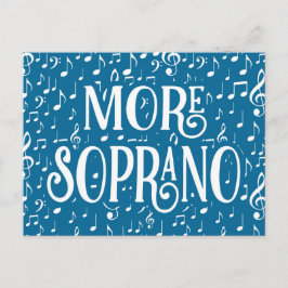 Mehr Soprano - Blue White Singer Postkarte